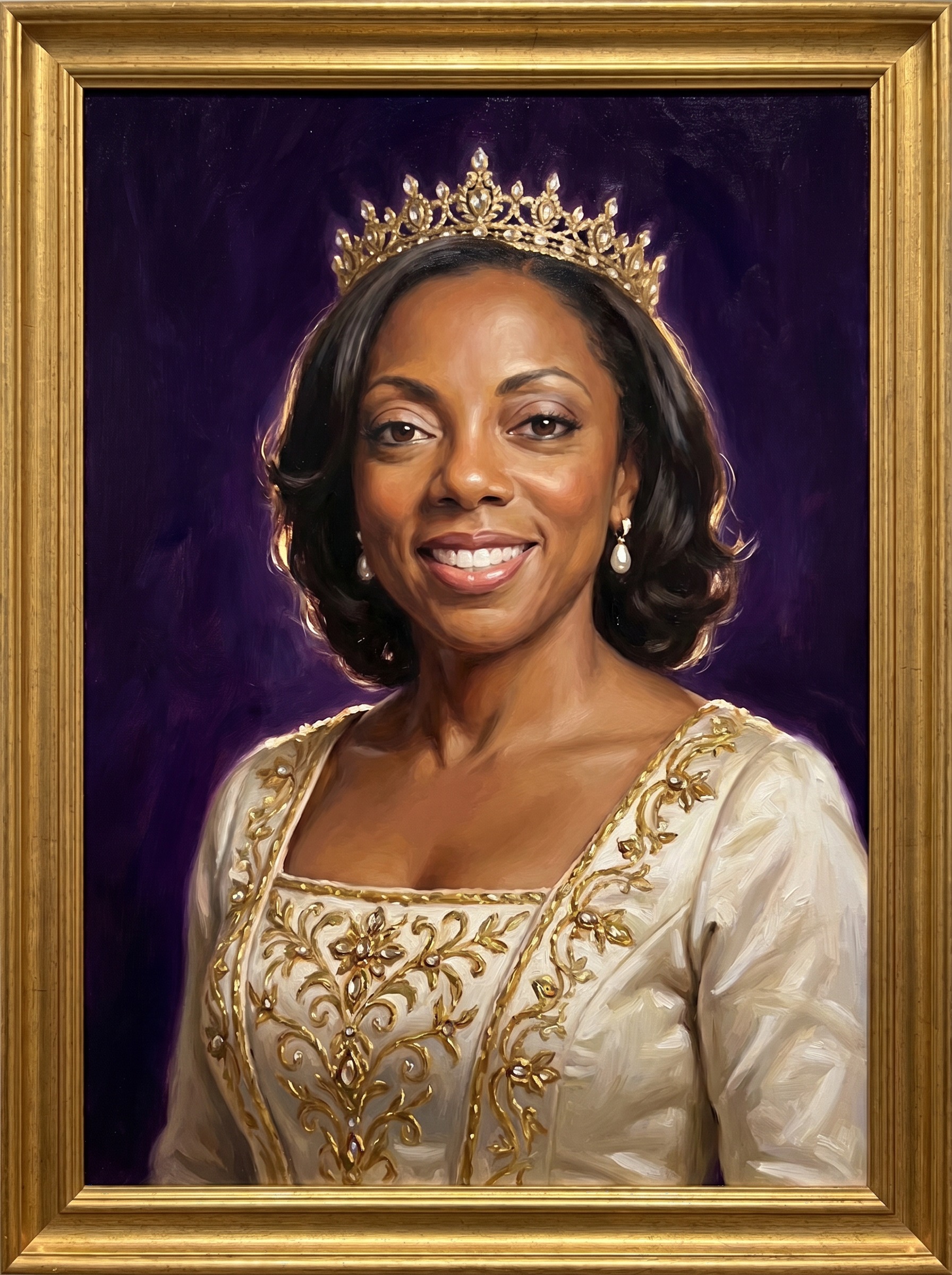Queen Shun Smith, First Lady of the Kingdom, in royal portrait